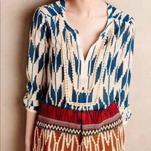 Maeve tribal print blouse size 2